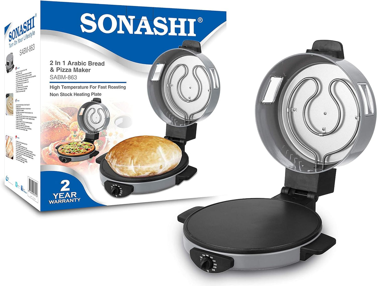 🍕 ماكينة الخبز والبيتزا 2 في 1 SONASHI 1800W